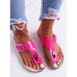 SEA Papuci de damă Flip-flops On Corks Lacuit Fuchsia Palette roz 2