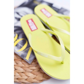 Papuci de damă Flip-flops Big Star Neon Lime AA274A129 verde 2