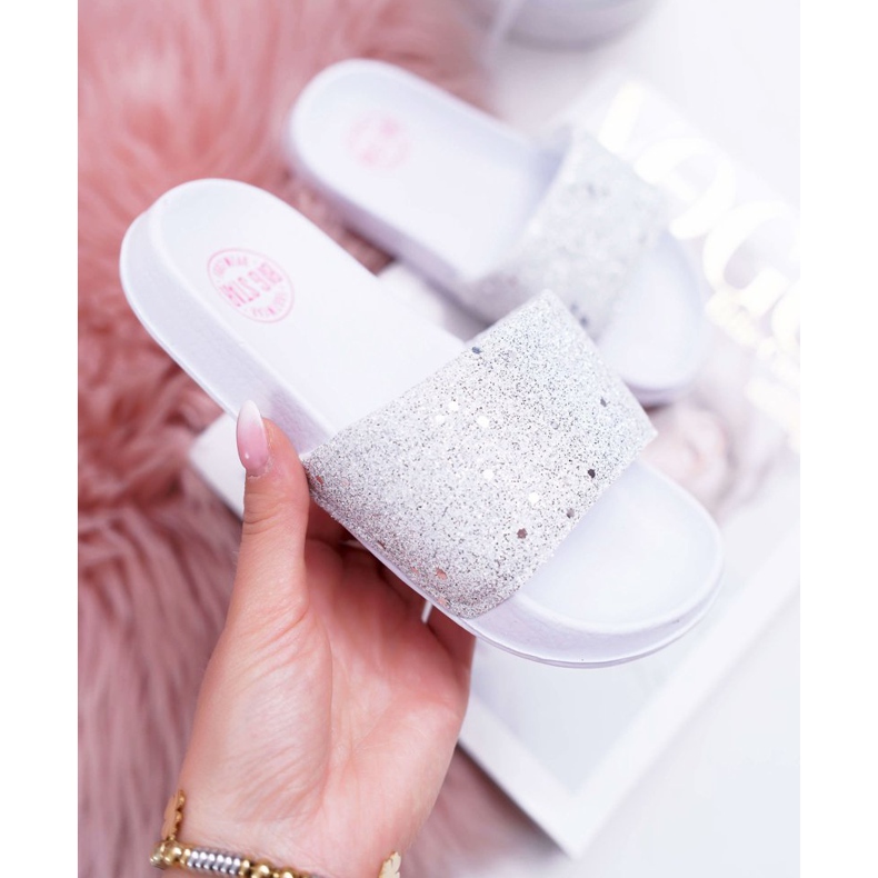 Sandale cu sclipici albe Big Star pentru copii și tineri AA374086 1