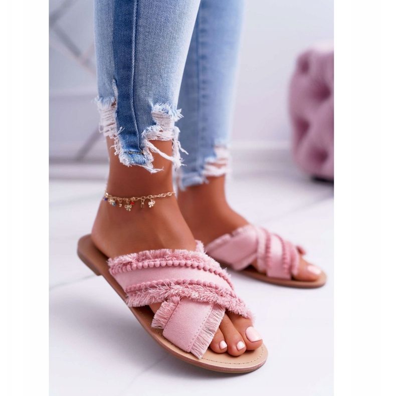 Papuci Material Femei Vices 7269 Pink Jamen roz 1