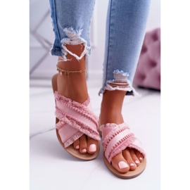 Papuci Material Femei Vices 7269 Pink Jamen roz 2