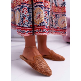 Papuci de damă eleganți Brown Vices 3301 maro 1