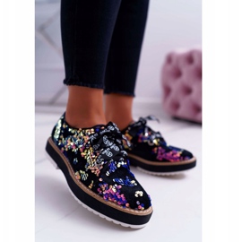 Broguri pentru femei Lu Boo Violet Paiete Paiete de lună negru multicolor 1 Broguri pentru femei Lu Boo Violet Paiete Paiete de lună negru multicolor 1