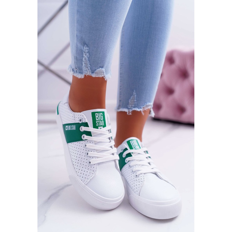 Adidași pentru femei Big Star White EE274336 alb 2
