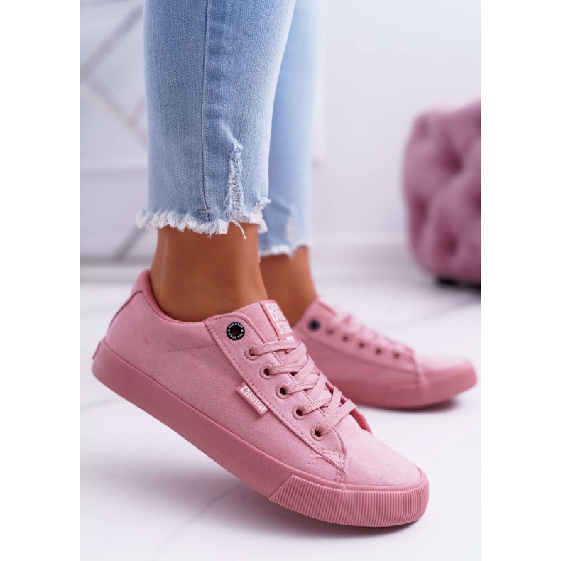 Adidași pentru femei Big Star Suede Pink EE274047 roz 1