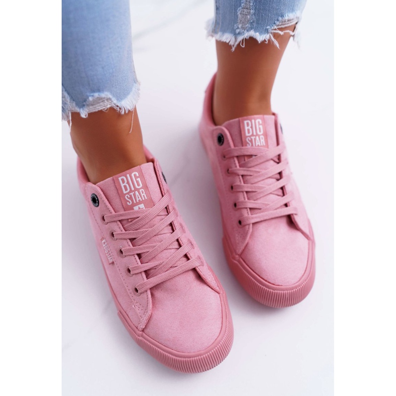 Adidași pentru femei Big Star Suede Pink EE274047 roz 2