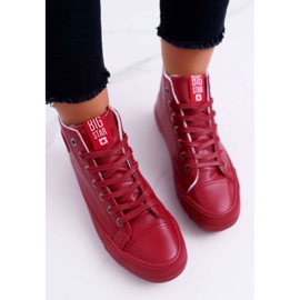 Adidași pentru femei Big Star High Warm Red EE274112 roșu 2