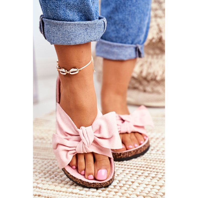 BUGO Papuci de damă pe praf de plută cu praf roz Wendy 2