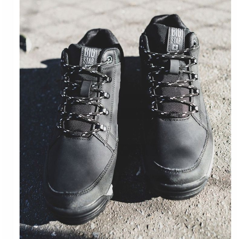 Încălțăminte de trekking pentru bărbați Big Star High Outdoor Black EE174465 negru 1