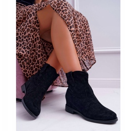 SEA Cizme de damă cu toc plat de talie caldă peste gleznă Demini negru 1