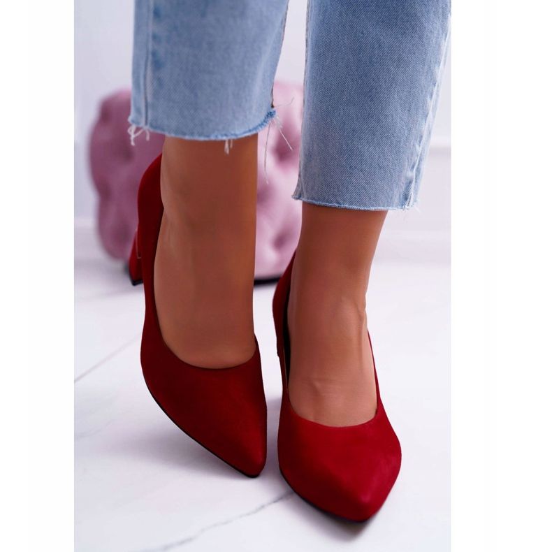 Pompele de damă Laura Messi Suede Red 2050 Tiffany roșu 2