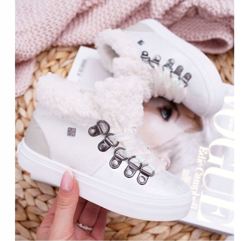 Încălțăminte pentru fete pentru copii Adidași Big Star White EE374017 alb 1