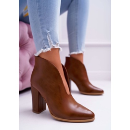 SEA Cizme de damă pe toc Slip On Brown Mantana maro 1