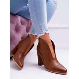 SEA Cizme de damă pe toc Slip On Brown Mantana maro 2