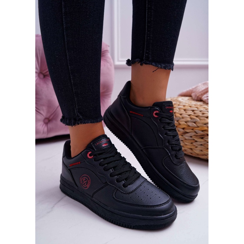 Cross Jeans Blugi Cross pentru femei, adidași negri EE2R4144C negru 2