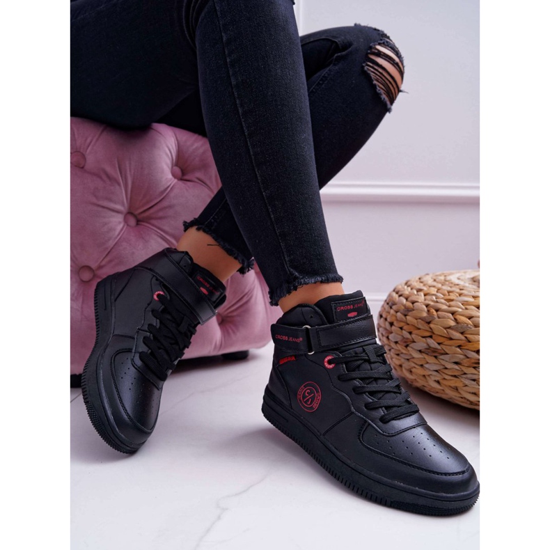 Adidași pentru femei Cross Jeans High Black EE2R4147C negru 1