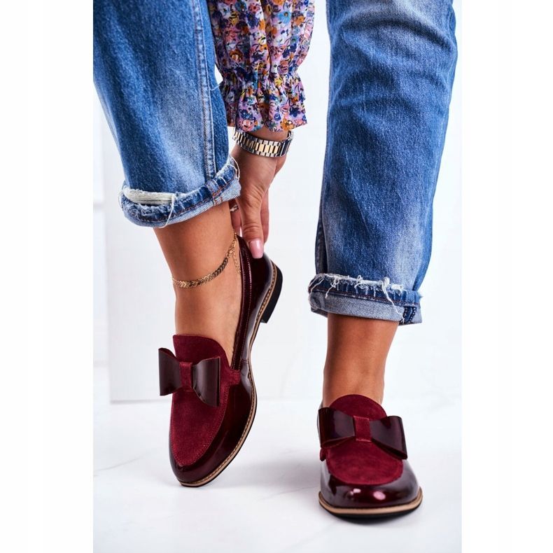 Mocasini lăcuți cu lacuri Maciejka pentru femei Burgundia 04099-44 / 00-1 roșu multicolor 1 Mocasini lăcuți cu lacuri Maciejka pentru femei Burgundia 04099-44 / 00-1 roșu multicolor 1