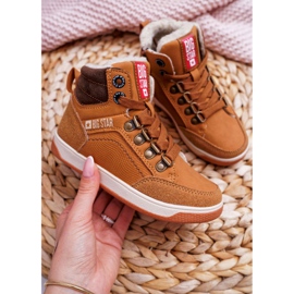 Încălțăminte pentru copii Băieți Adidași Big Star Sheepskin Camel EE374085 maro 1