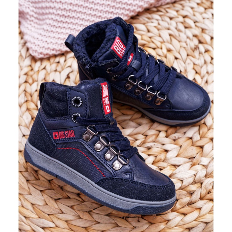Încălțăminte pentru copii Băieți Adidași Big Star Sheepskin Blue Navy EE374088 albastru marin 1
