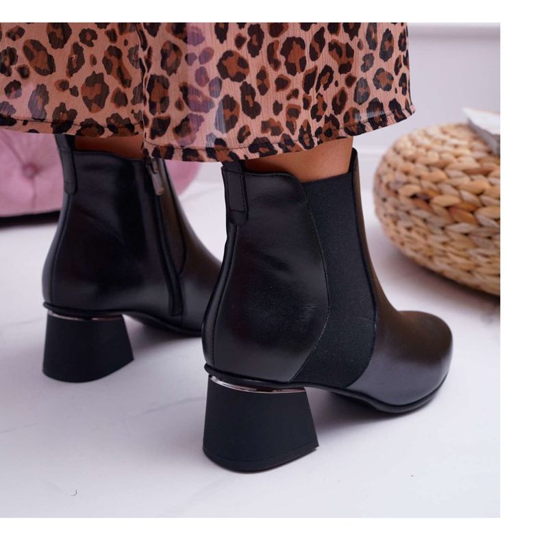 Cizme de piele pentru femei Laura Messi Negru 2034 2