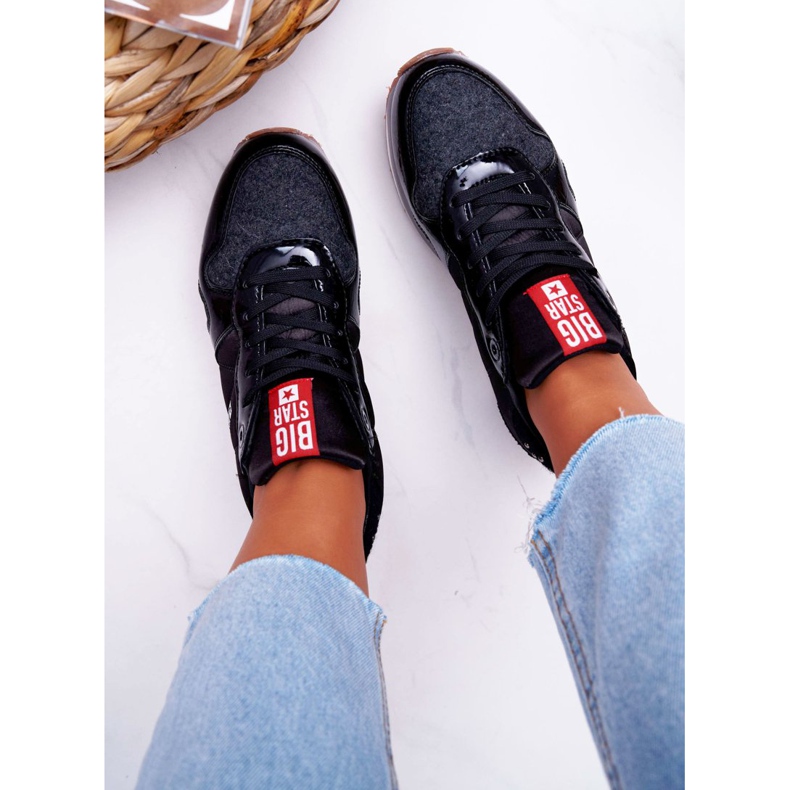 Încălțăminte sport pentru femei Big Star Black EE274721 negru 2