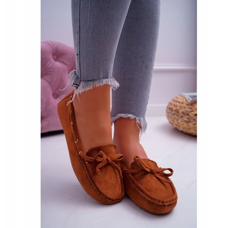 S.Barski Mocasini de damă Suede Camel S. Barski Gustoben maro 2