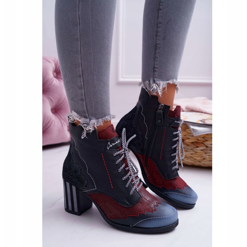 Cizme pentru femei din piele Maciejka negru 03190 multicolor 1 Cizme pentru femei din piele Maciejka negru 03190 multicolor 1