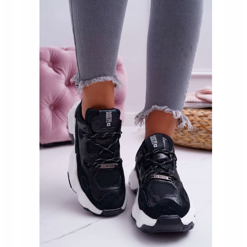 Încălțăminte sport pentru femei Big Star by Daniel Lopez Black FF274431 negru 2