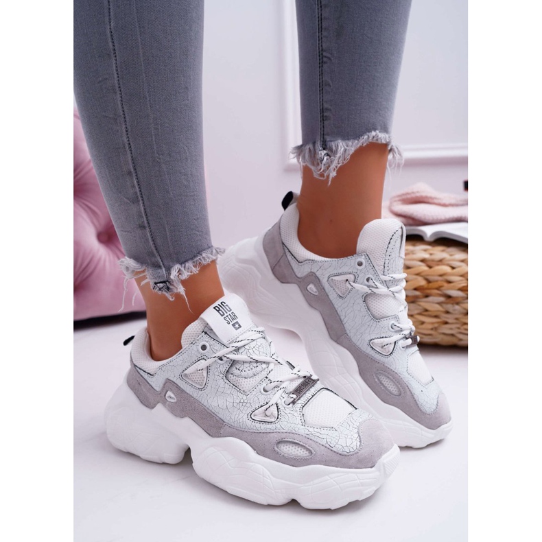 Pantofi sport pentru femei Big Star de Daniel Lopez White FF274430 alb multicolor 2