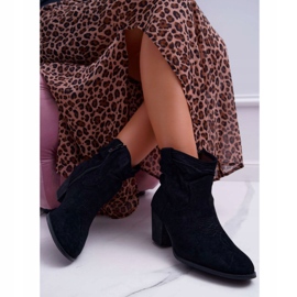 Cizme de damă pe toc Cizme de cowboy negre Maverick negru 2