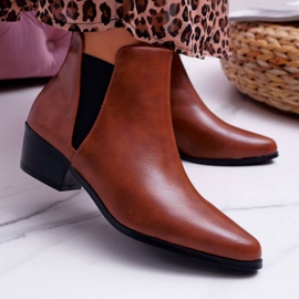 Cizme plate pentru femei Camel Murino maro 1