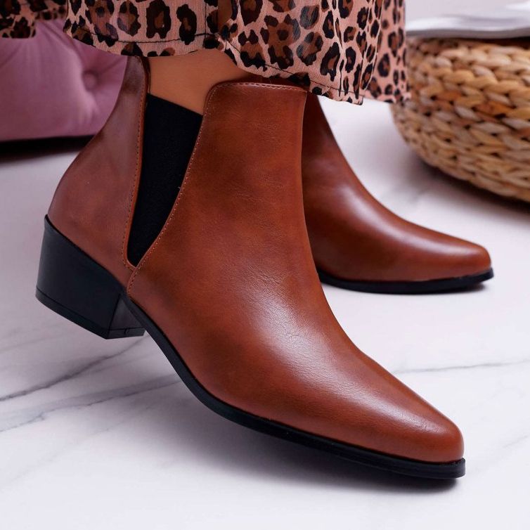 Cizme plate pentru femei Camel Murino maro 1