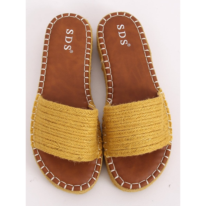 Papuci espadrile cu miere 7970-PL Galben 2