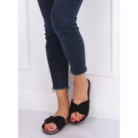 Papuci negri scholki 6103 Negru 1