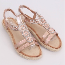 Sandale espadrile șampanie CO-78 Șampanie roz 3