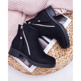 SEA Cizme de damă Piele de căprioară caldă Două glisoare Negru Ohoo 1