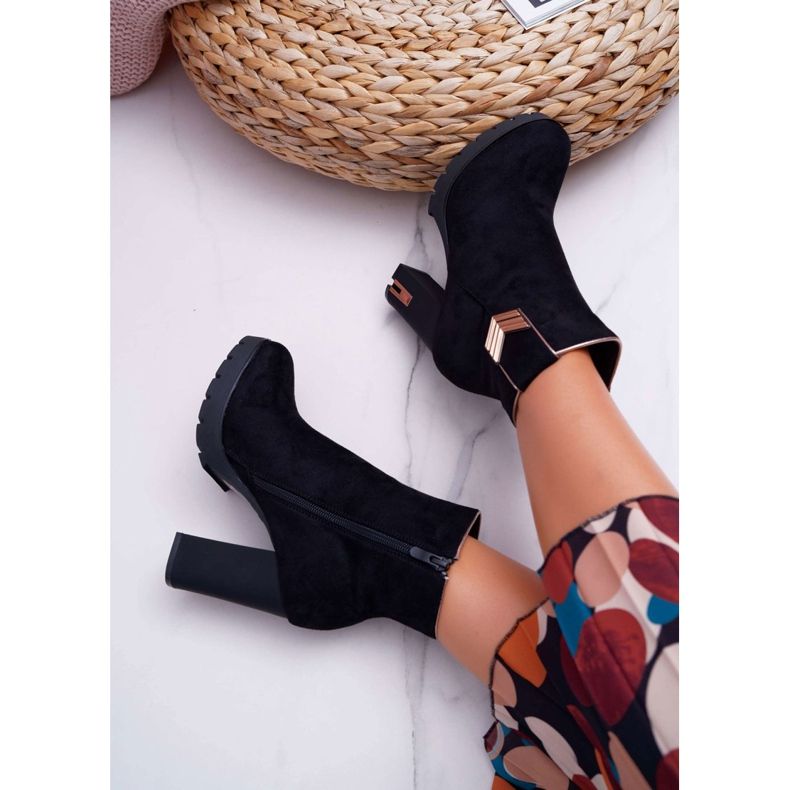 FE1 Cizme de damă pe toc piele de căldură caldă M319 Negru Midway 2 FE1 Cizme de damă pe toc piele de căldură caldă M319 Negru Midway 2