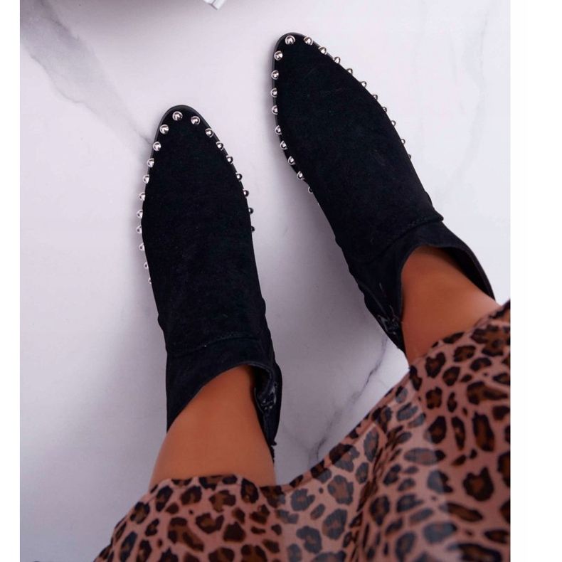 Cizme de damă Negre Sobery cu jeturi negru 2