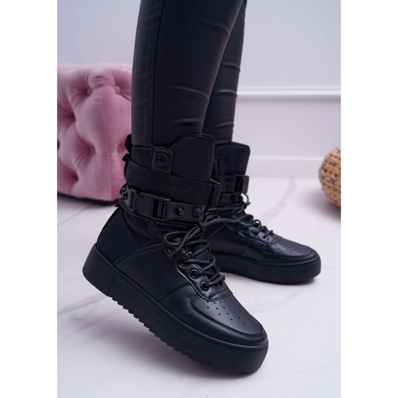 Încălțăminte sport pentru femei Curele negre Quake negru 1