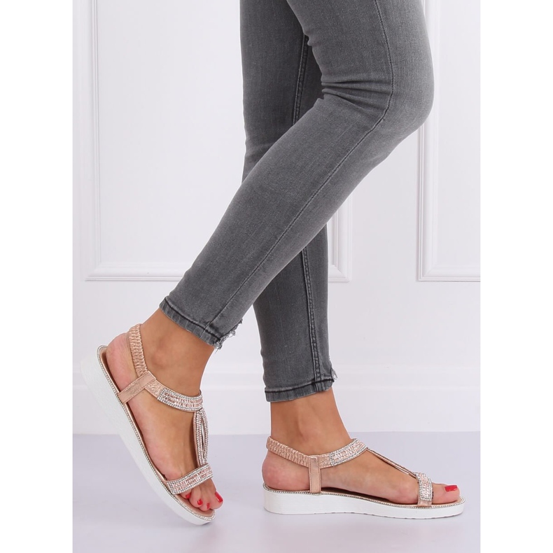 Sandale dama șampanie 127-89 Șampanie roz 1