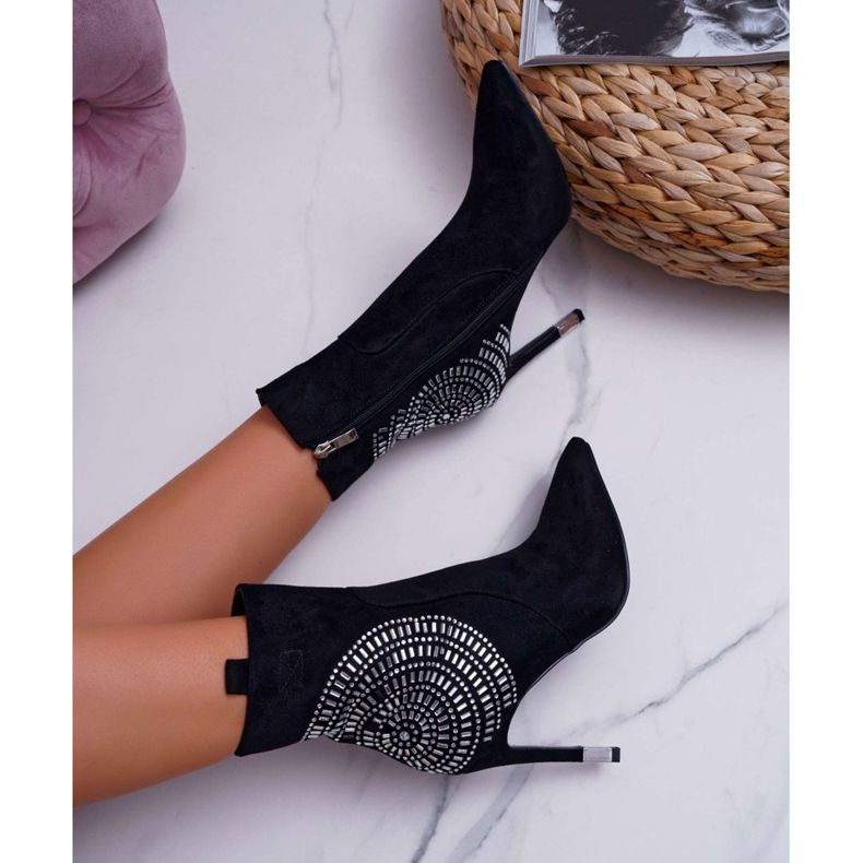 HAN Cizme de damă pe toc înalt Negru La modă 1