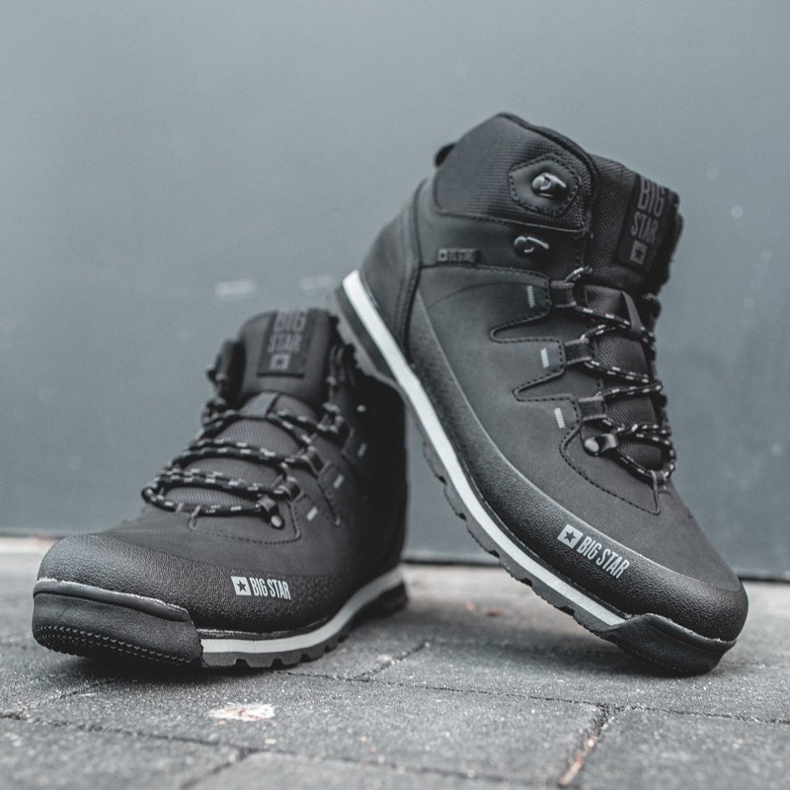 Încălțăminte de trekking pentru bărbați Big Star Black EE174437 negru 2