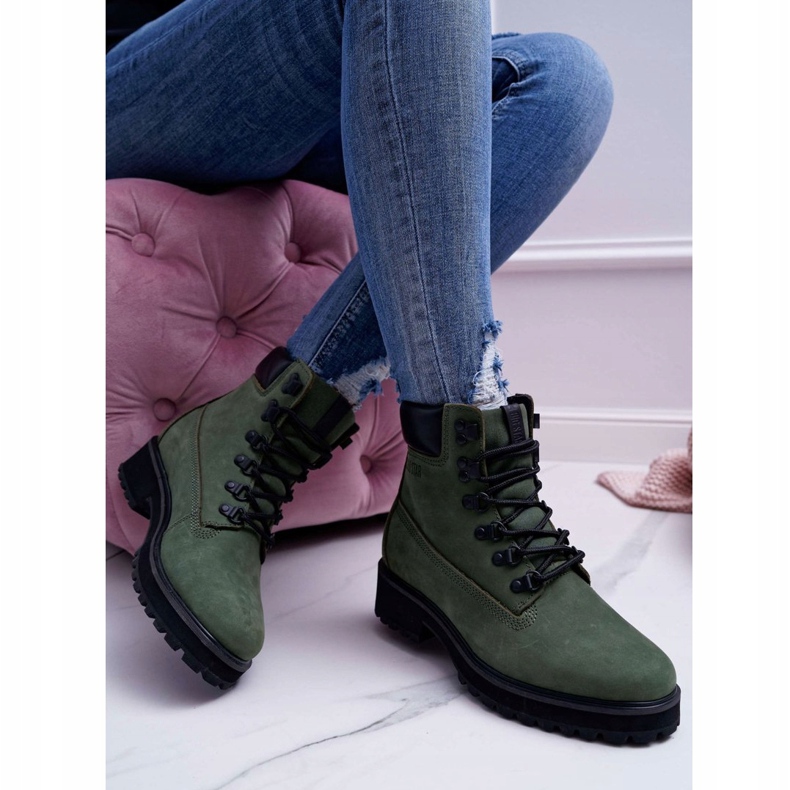 Trappers pentru femei Big Star Green EE274031 verde 1