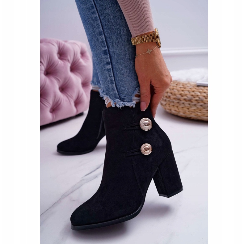 S.Barski Cizme de damă din piele de damă pe toc negru Barski 73-2 1 S.Barski Cizme de damă din piele de damă pe toc negru Barski 73-2 1