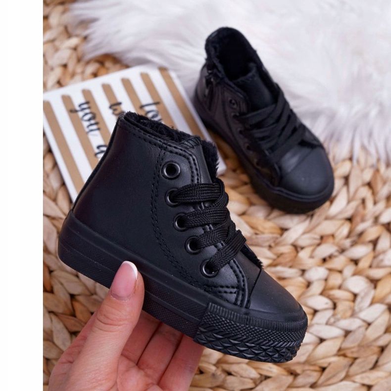 FRROCK Adidași pentru copii negri Filemon, cu încălzire ridicată negru 2