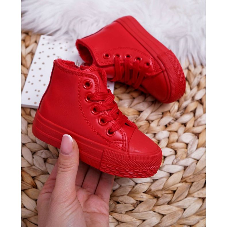 FRROCK Adidași pentru copii High Warm Red Filemon roșu 1 FRROCK Adidași pentru copii High Warm Red Filemon roșu 1