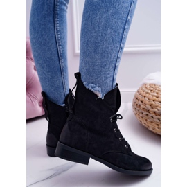 S.Barski Cizme înalte pentru femei, piele de căprioară neagră Barski 75-13 negru 2