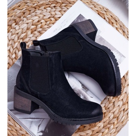 Cizme de damă cu toc înalt Sergio Leone Black Br BT702 negru 1