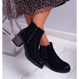 Cizme de damă cu toc înalt Sergio Leone Black Br BT702 negru 2