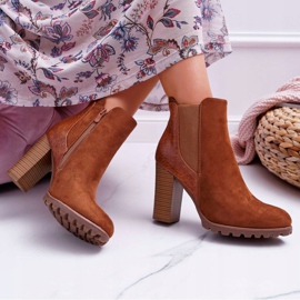 Cizme de damă cu toc înalt Camel Mondego maro 2 Cizme de damă cu toc înalt Camel Mondego maro 2